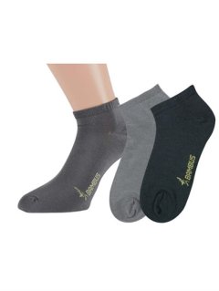 Unisexstrømpe - Sneaker - Bambus - Sølv - 3-PAK